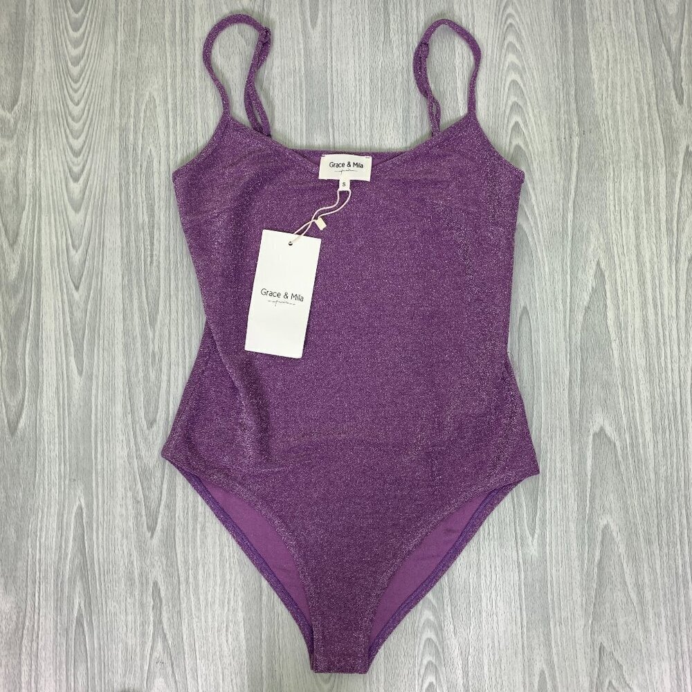 NWT Grace & Mila Lurex Bodysuit - Picture 6 of 13